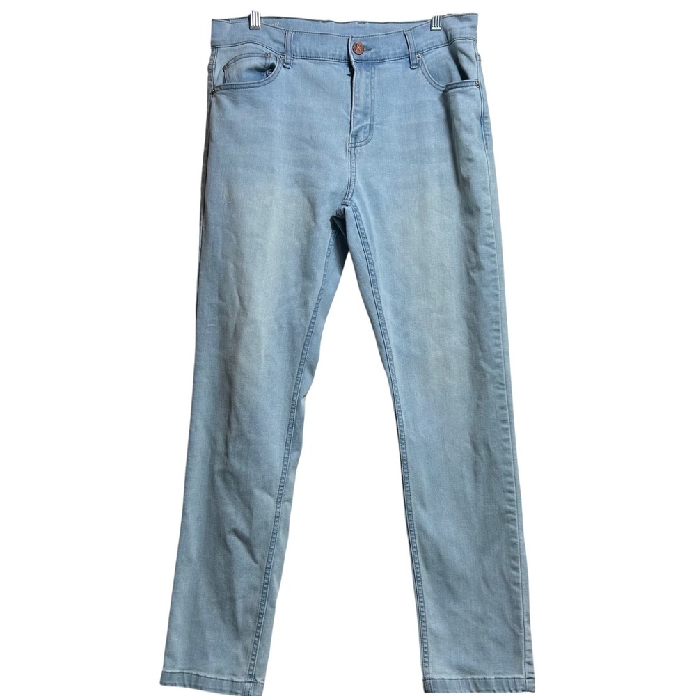 Mugsy Jeans Grands Light Wash Slim Fit Stretch Denim FLX4NSL 33x32 Mens Blue